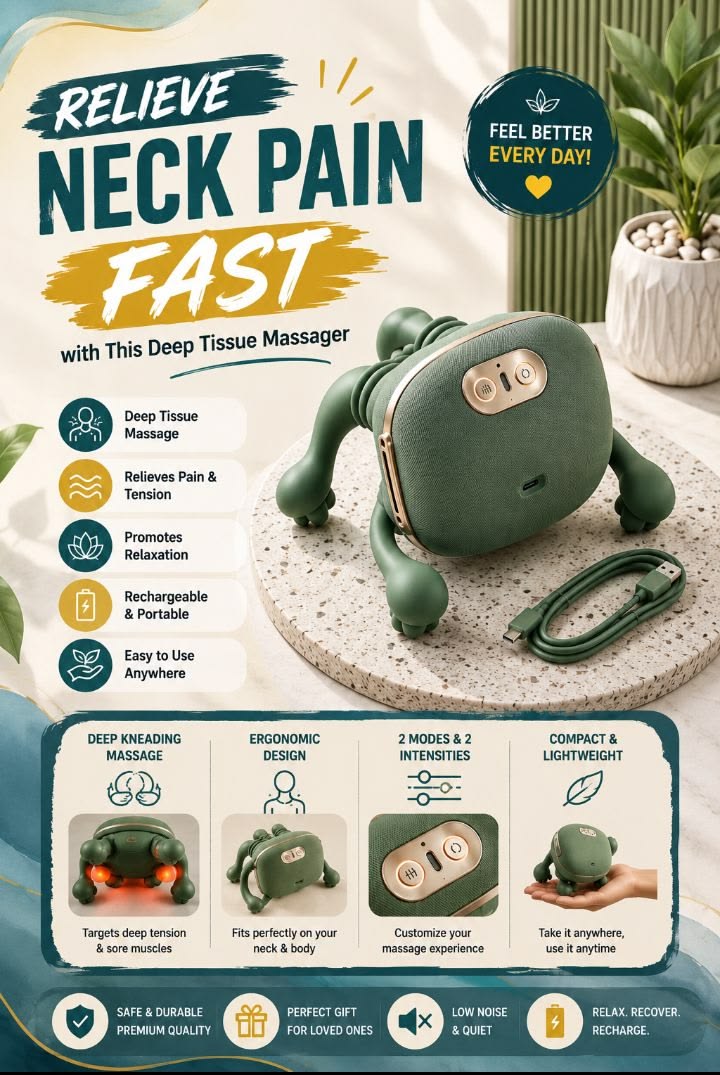 RiyalTech Shoulder & Neck Massager | جهاز تدليك الرقبة والكتفين