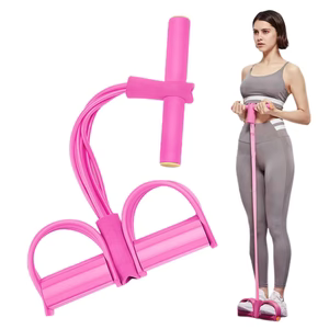 Riyal Tech®4-Tube Pedal Resistance Band – حبل مقاومة بدواسات بأربع أنابيب