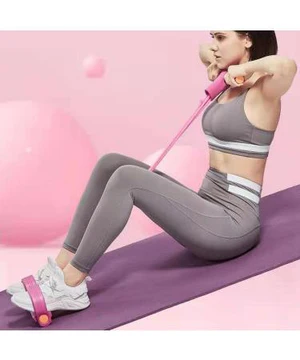 Riyal Tech®4-Tube Pedal Resistance Band – حبل مقاومة بدواسات بأربع أنابيب