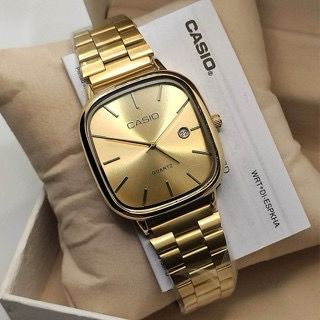 Riyal Tech™Casio Watch Gold + Gold – كاسيو ووتش ذهبي + ذهبي